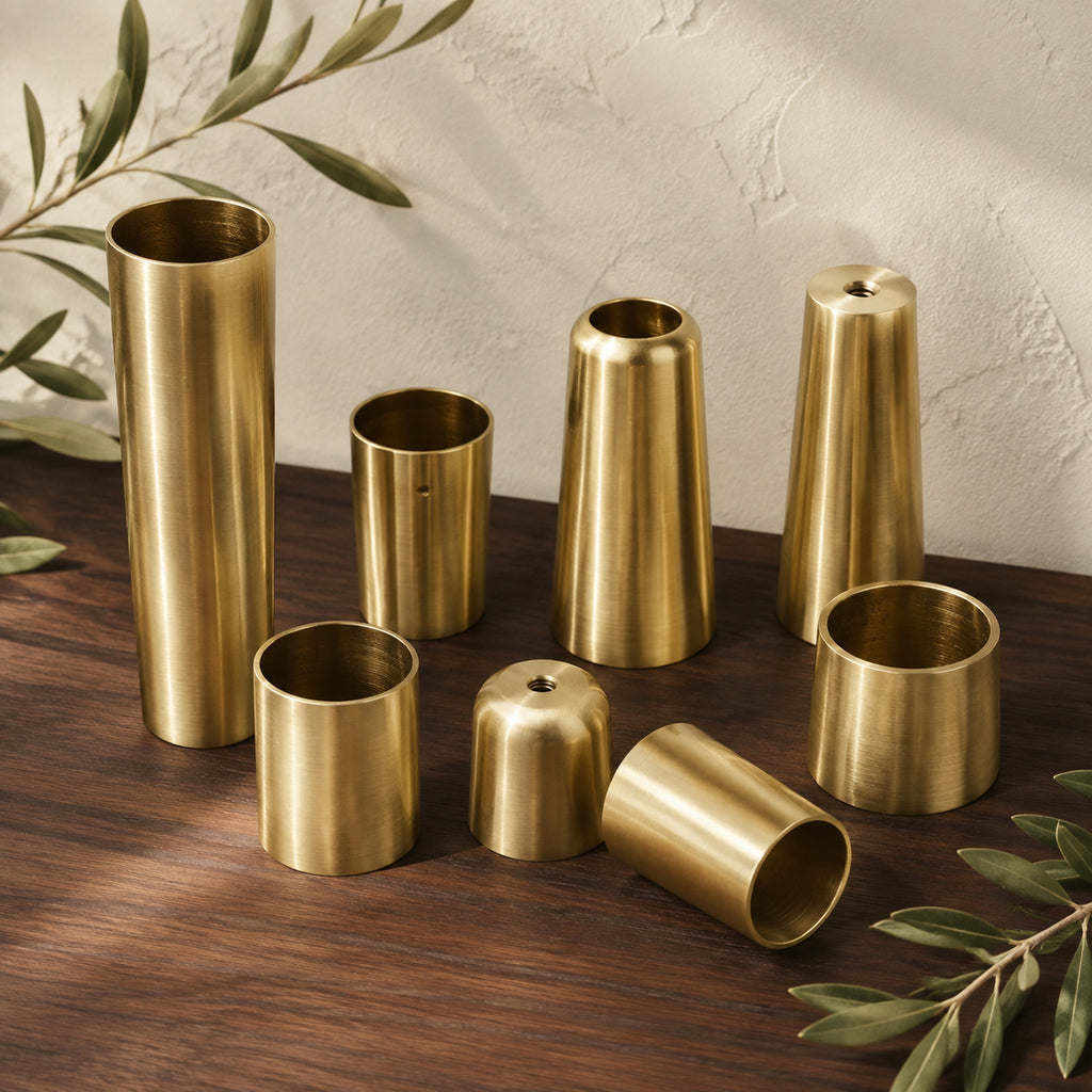 Solid Brass Tapered Leg Cap – solid brass by VivaBrass
