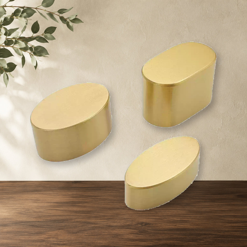 Solid Brass Oval Leg Cap, Closed-End – solid brass by VivaBrass
