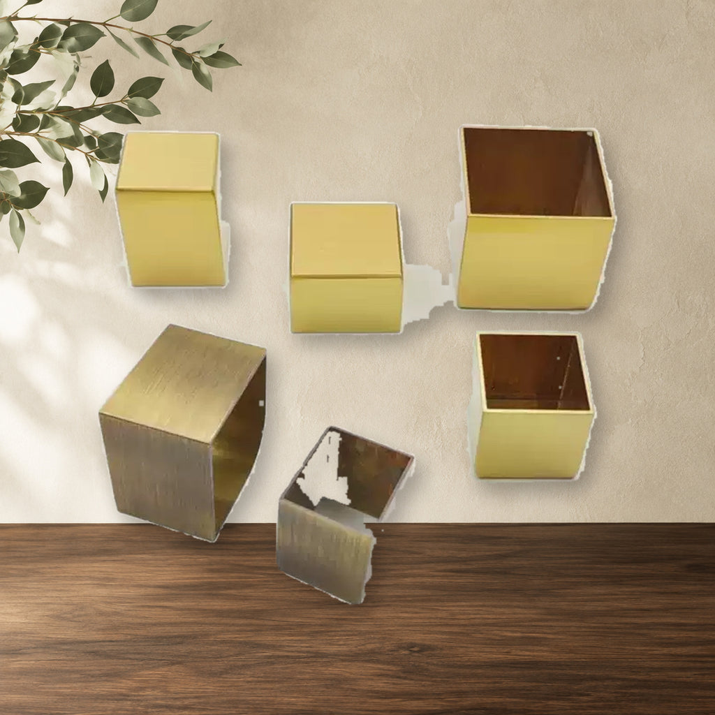 Solid Brass Square Leg Cap, Closed-End – solid brass by VivaBrass