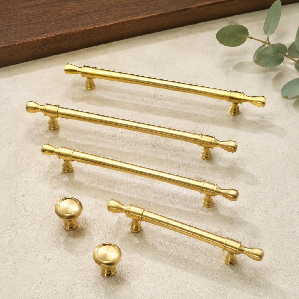 Solid Brass Cabinet Pull & Knob, Luxe – solid brass by VivaBrass
