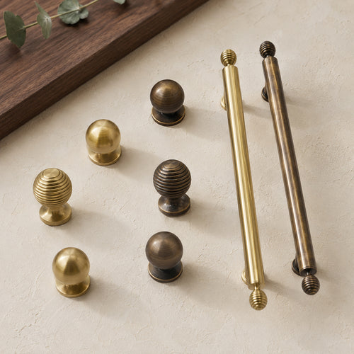 Solid Brass Ball & Cylinder Pull, Vintage – solid brass by VivaBrass