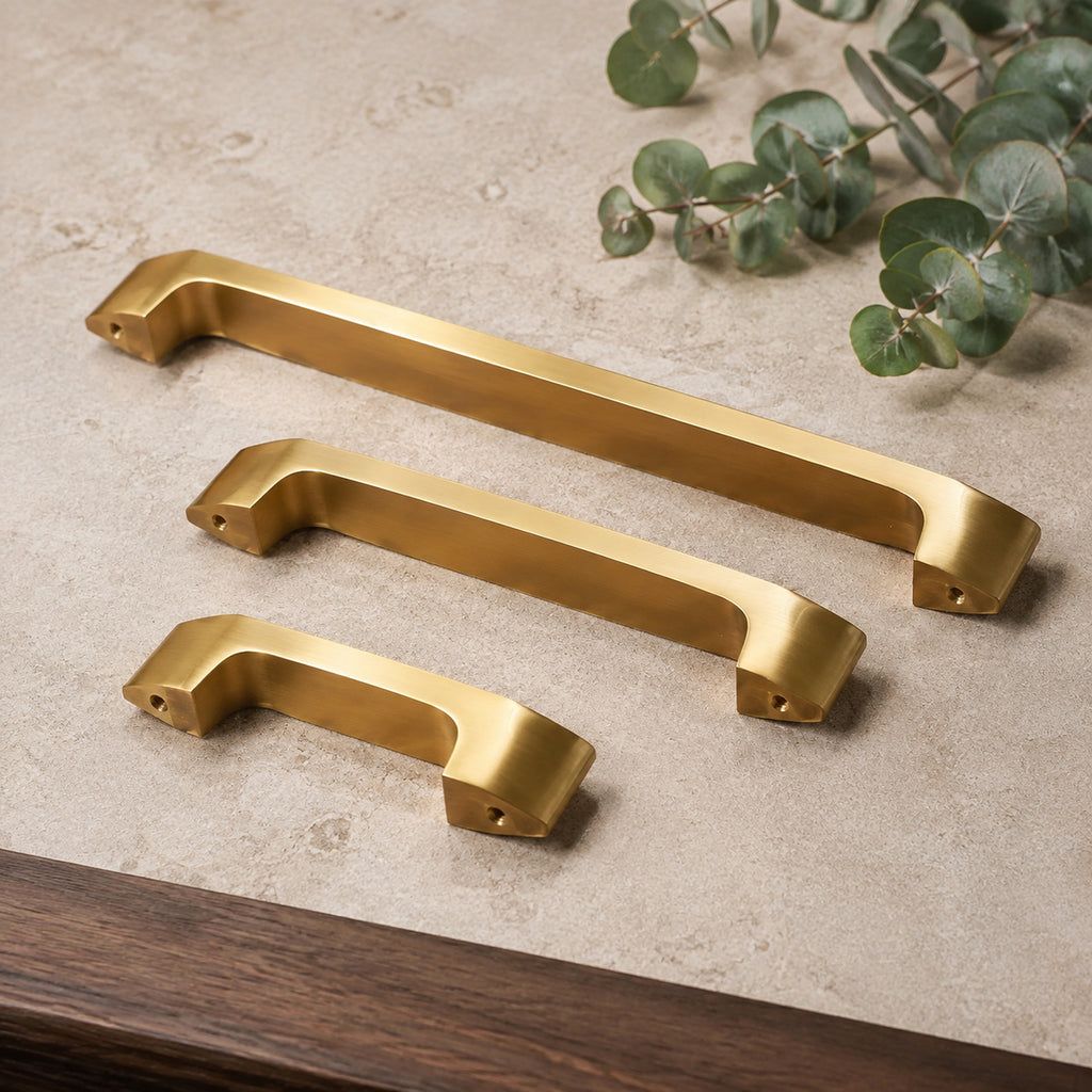 Solid Brass Brushed Bar Pull, Nordic – solid brass by VivaBrass