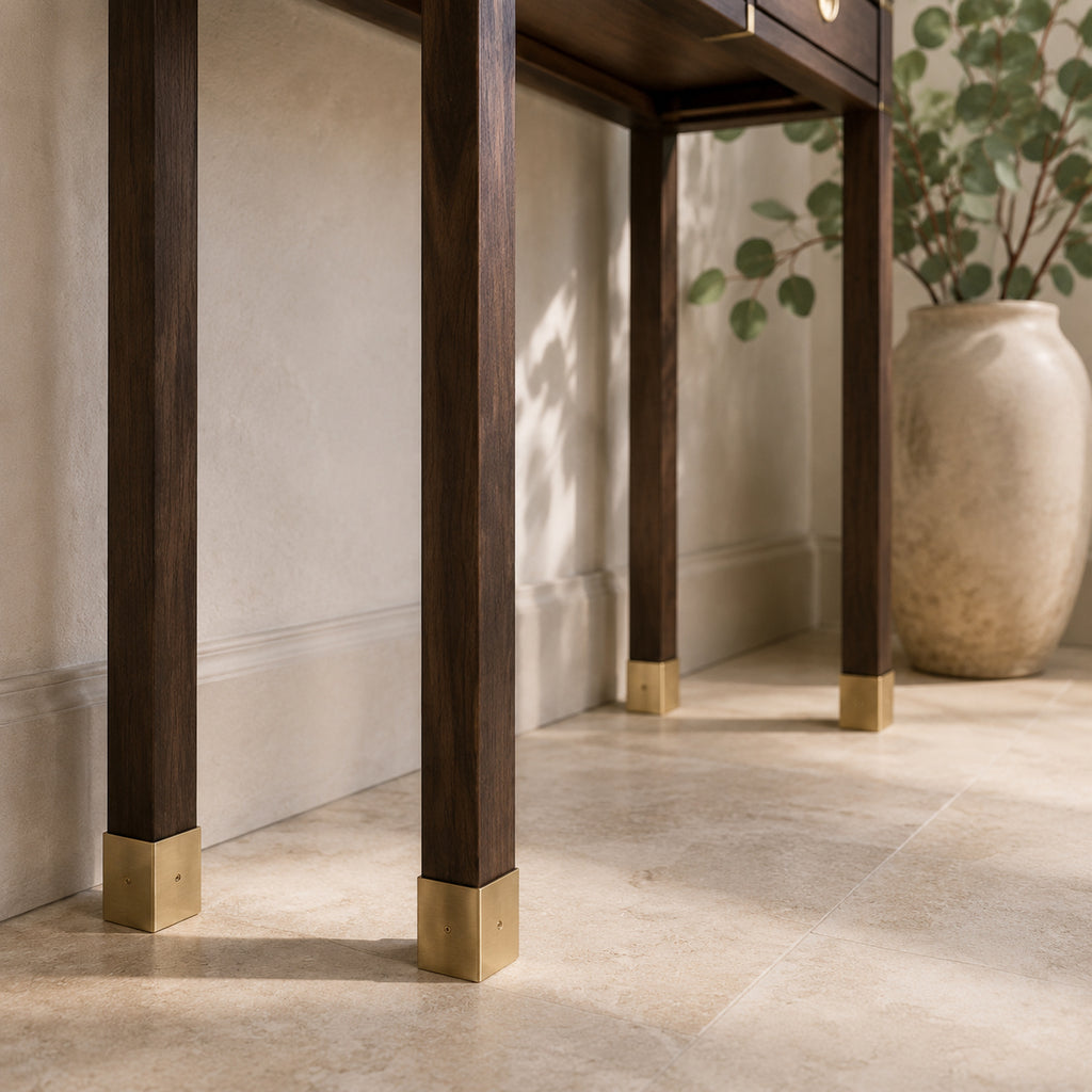 Solid Brass Square Leg Cap – solid brass by VivaBrass (view 2)