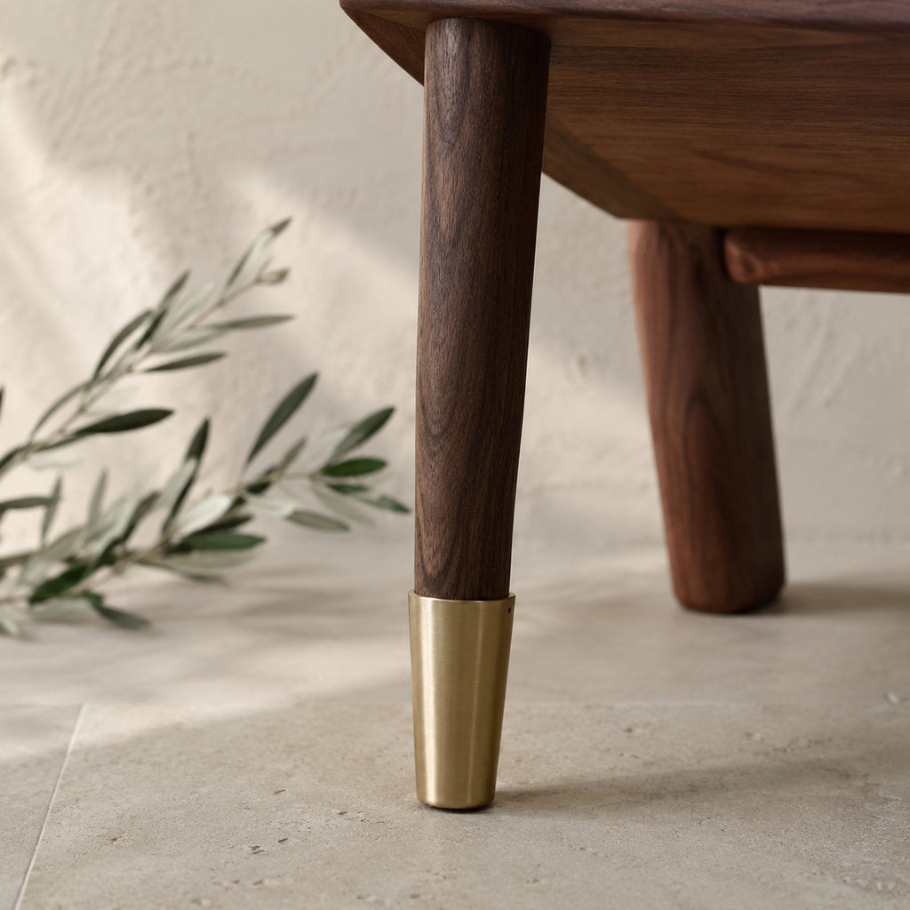 Solid Brass Tapered Cabinet Foot – solid brass by VivaBrass (view 2)