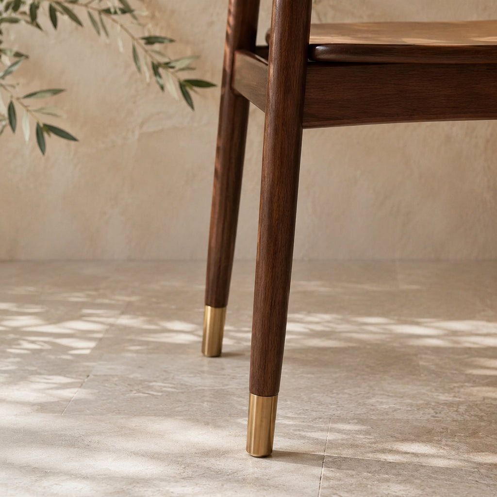 Solid Brass Tapered Leg Cap – solid brass by VivaBrass (view 2)