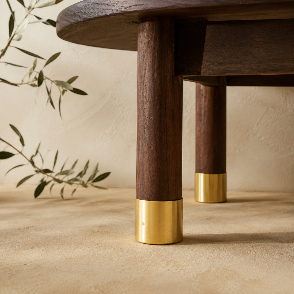 Solid Brass Round Leg Ferrule, Open-End – solid brass by VivaBrass (view 2)