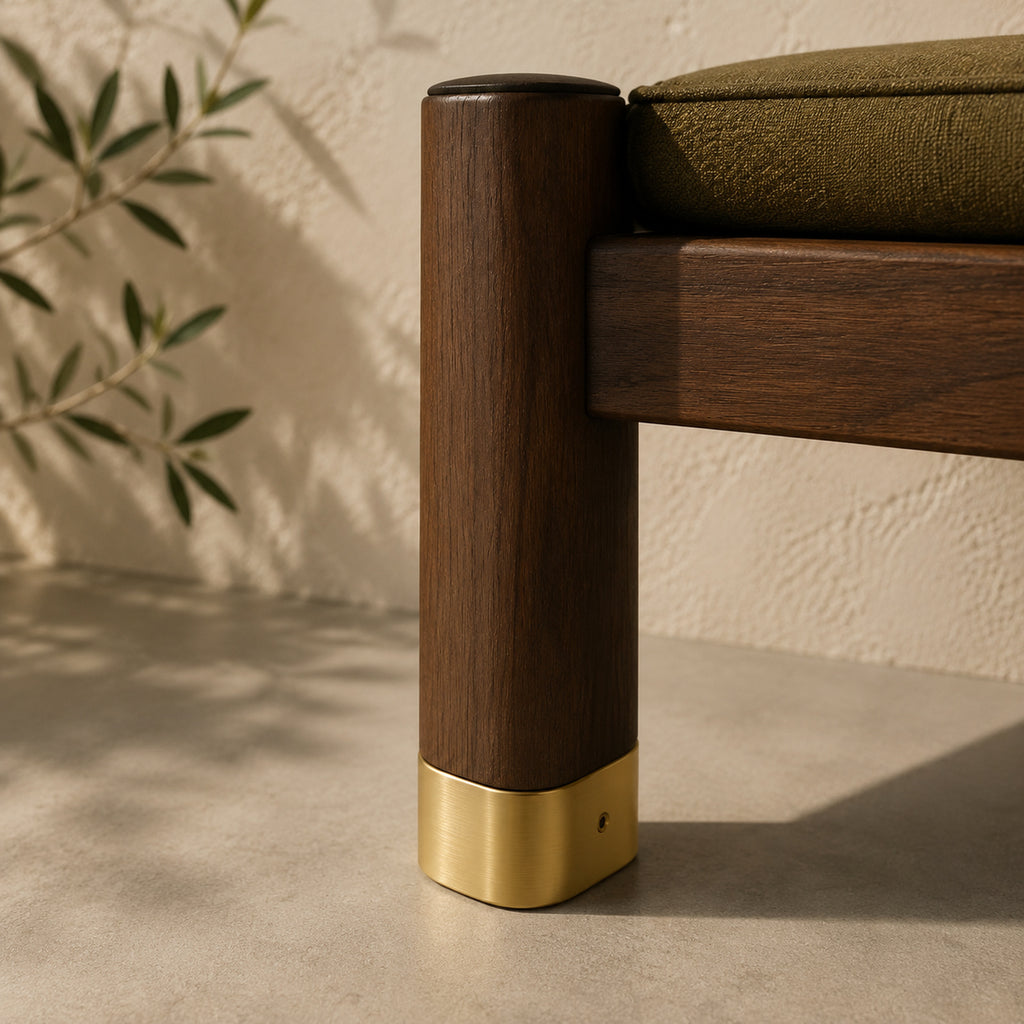 Solid Brass Oval Leg Cap, Closed-End – solid brass by VivaBrass (view 2)