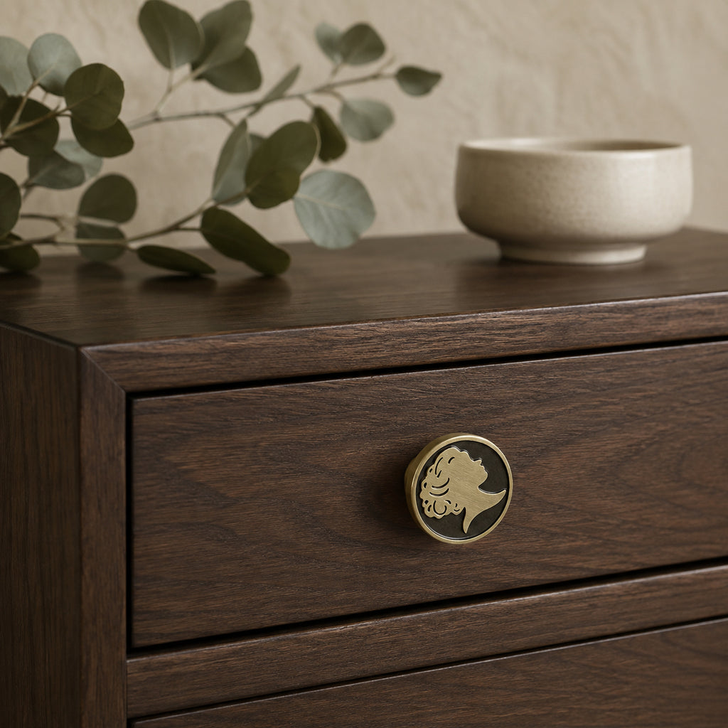 Solid Brass Cabinet Knob, Mid-Century – solid brass by VivaBrass (view 2)
