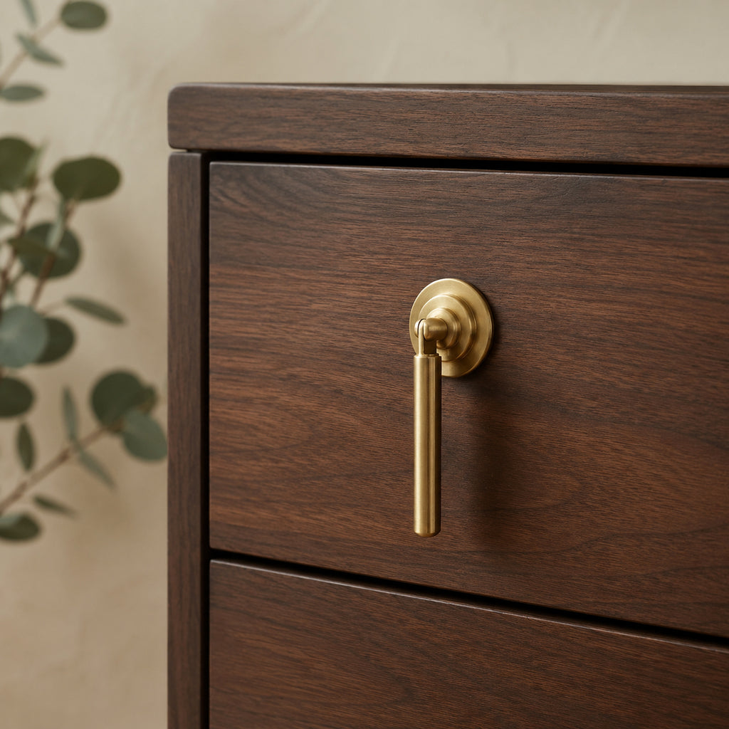 Solid Brass Drop Pendant Pull, Single-Hole – solid brass by VivaBrass (view 2)