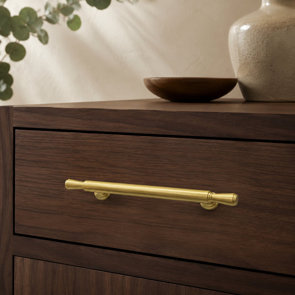 Solid Brass Bar Pull & Knob, French Luxe – solid brass by VivaBrass (view 2)
