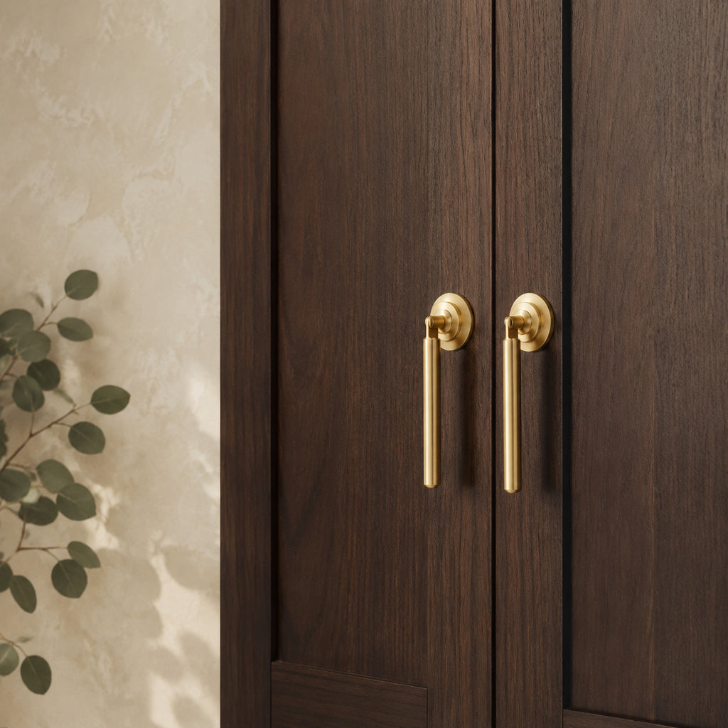 Solid Brass Drop Pendant Pull, Single-Hole – solid brass by VivaBrass (view 3)