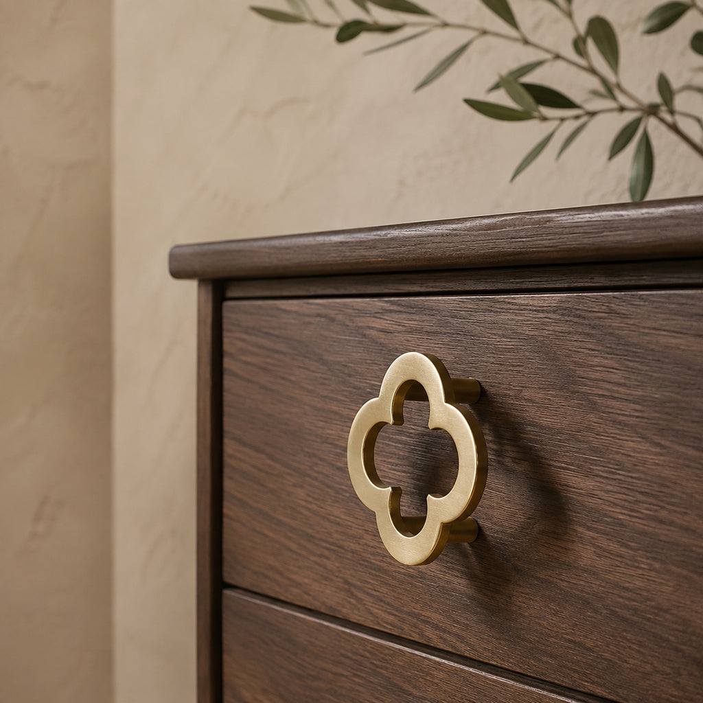 Solid Brass Plum Blossom Pull – solid brass by VivaBrass (view 3)