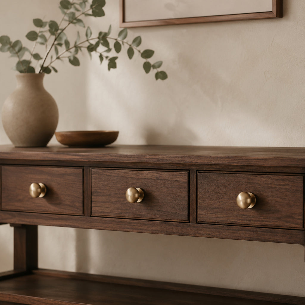 Solid Brass Single-Hole Drawer Pull – solid brass by VivaBrass (view 3)