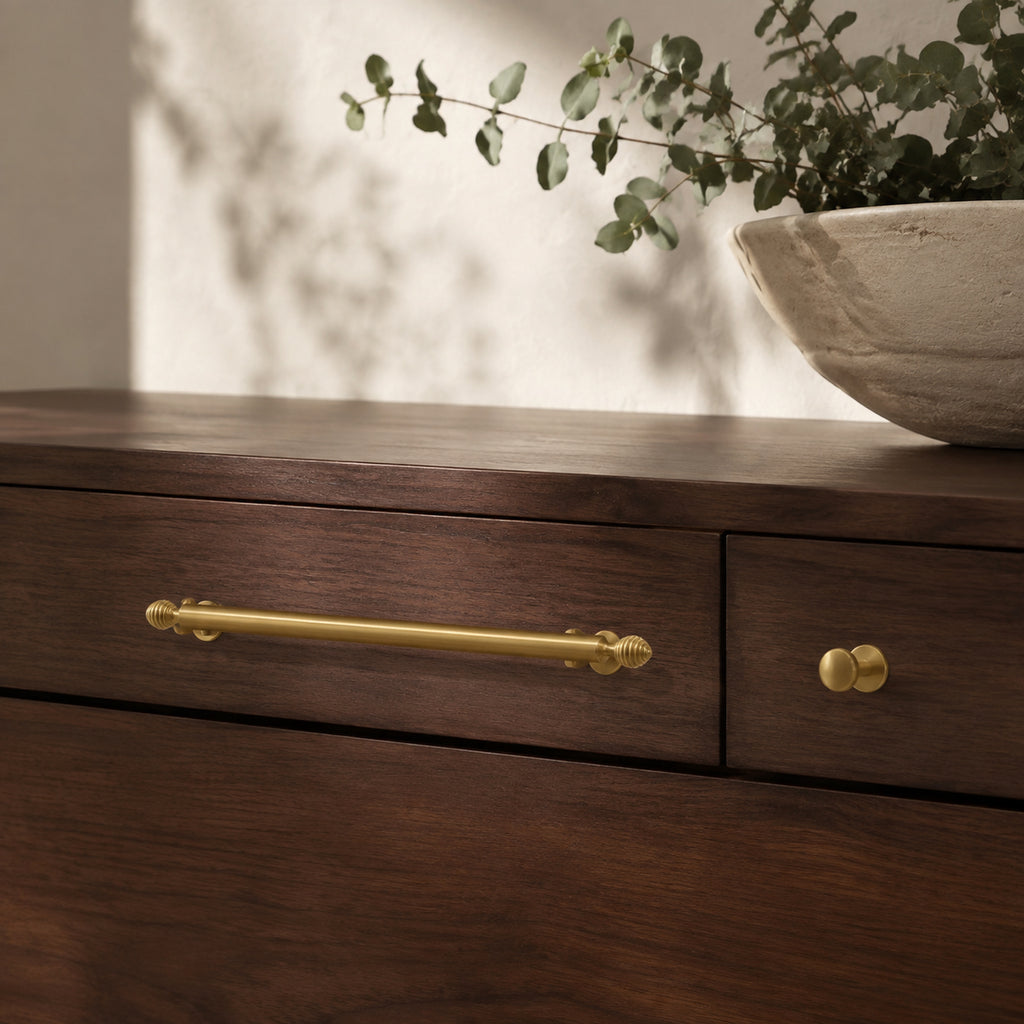 Solid Brass Ball & Cylinder Pull, Vintage – solid brass by VivaBrass (view 3)