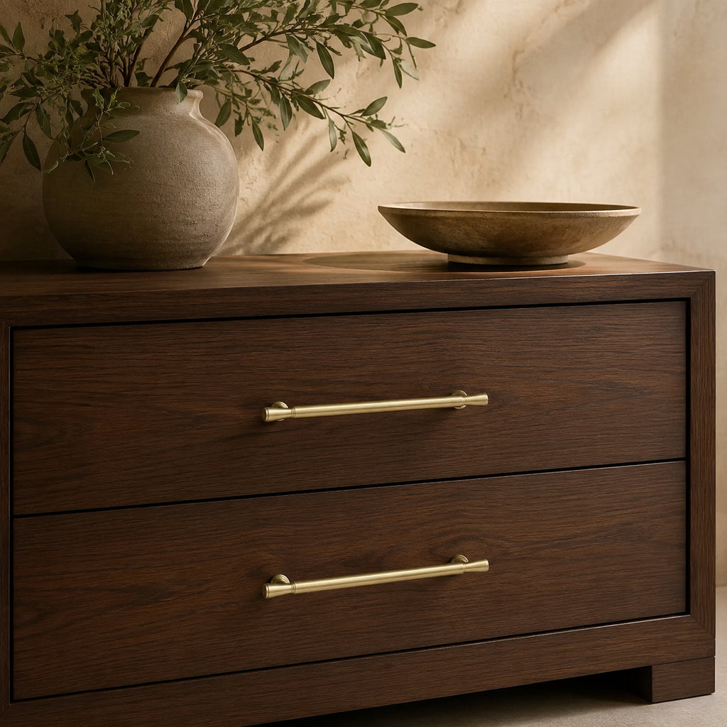 Solid Brass Bar Pull & Knob, French Luxe – solid brass by VivaBrass (view 3)