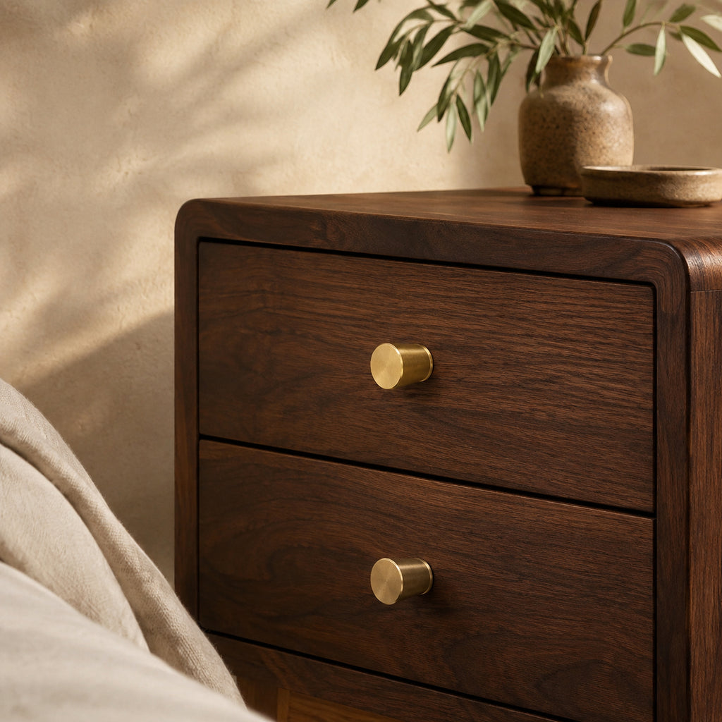 Solid Brass Flat-Base Knob – solid brass by VivaBrass (view 3)