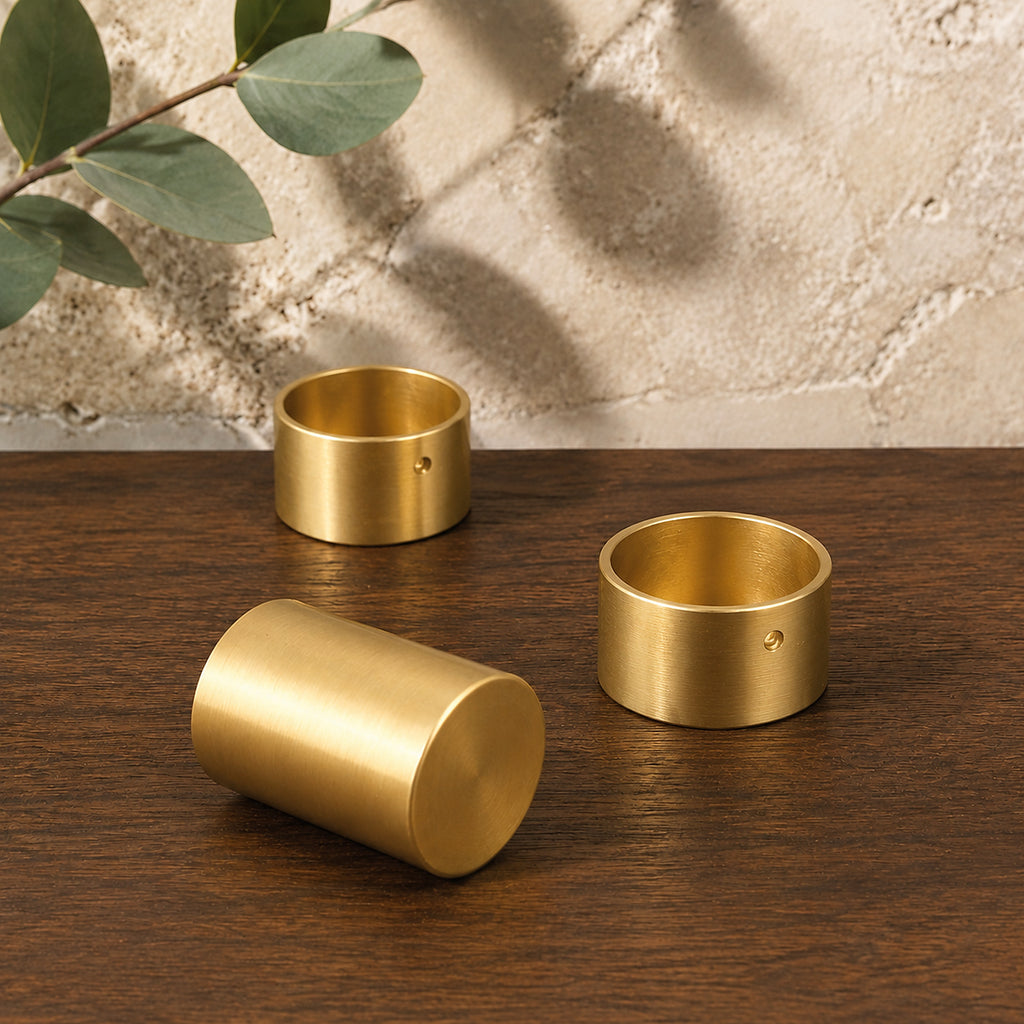 Solid Brass Leg Cap, Closed-End – solid brass by VivaBrass (view 4)