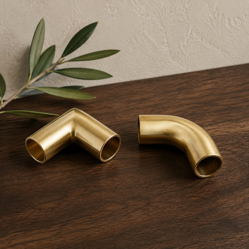 Solid Brass Tube Connector Elbow – solid brass by VivaBrass (view 4)