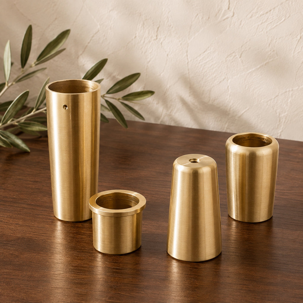 Solid Brass Tapered Leg Cap – solid brass by VivaBrass (view 4)
