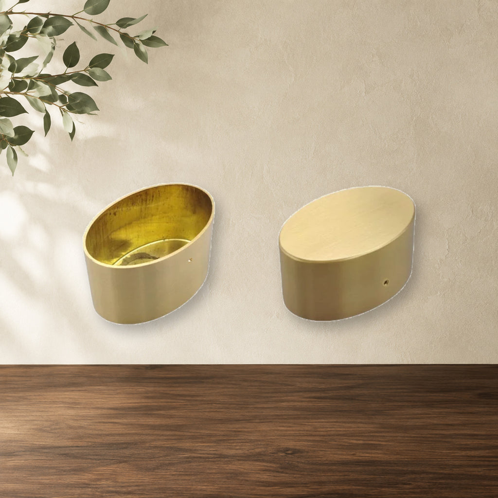 Solid Brass Oval Leg Cap, Closed-End – solid brass by VivaBrass (view 4)