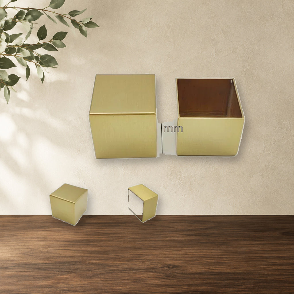 Solid Brass Square Leg Cap, Closed-End – solid brass by VivaBrass (view 4)