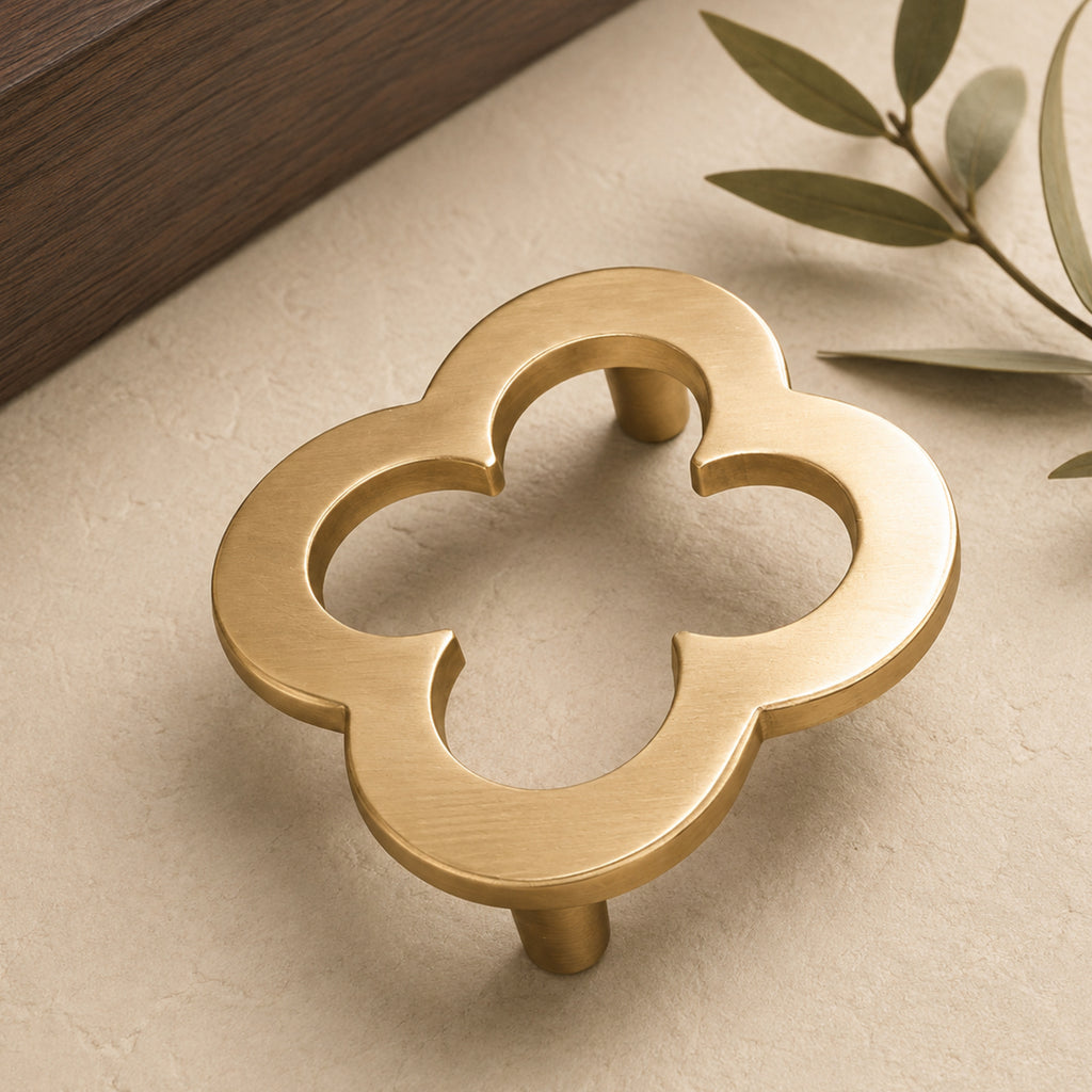 Solid Brass Plum Blossom Pull – solid brass by VivaBrass (view 4)