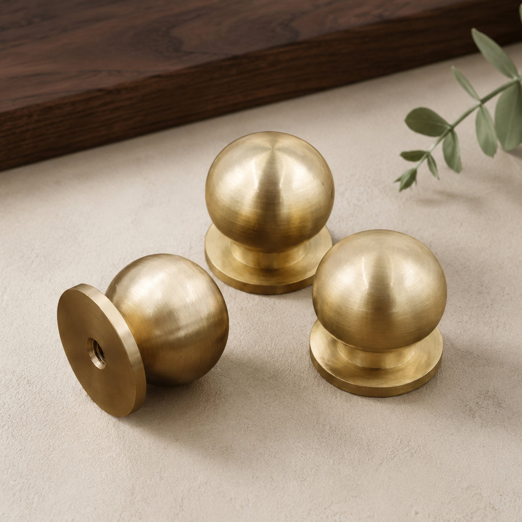 Solid Brass Single-Hole Drawer Pull – solid brass by VivaBrass (view 4)