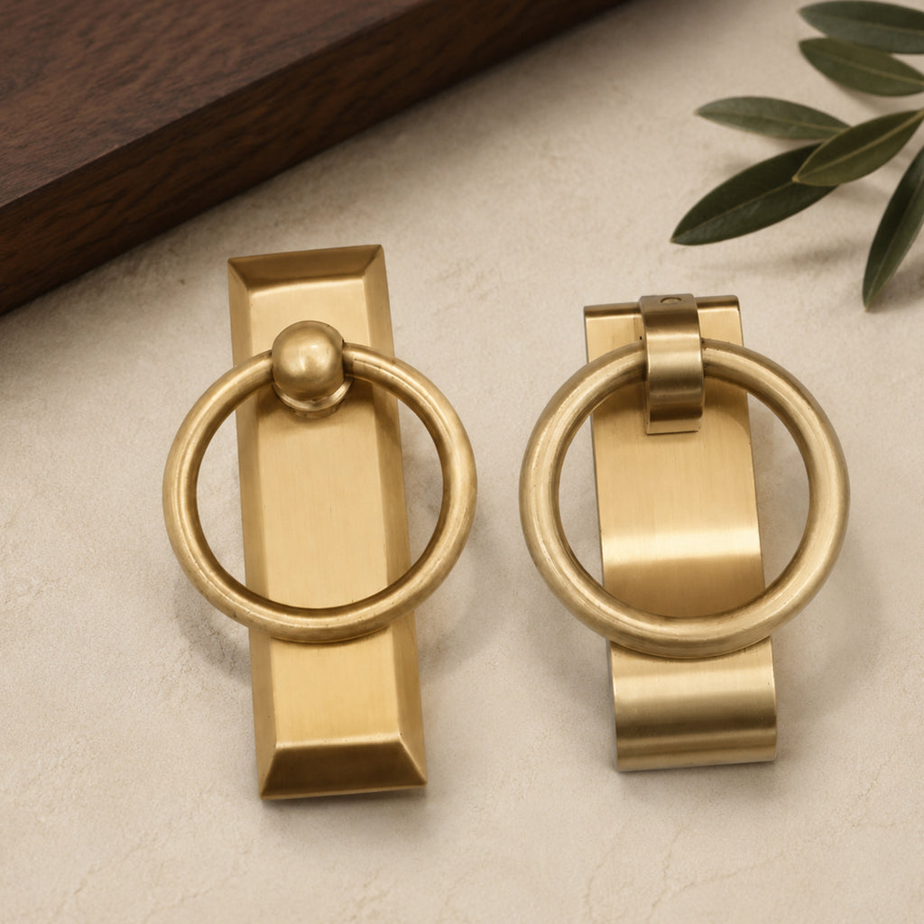 Solid Brass Single-Hole Cabinet Pull – solid brass by VivaBrass (view 4)