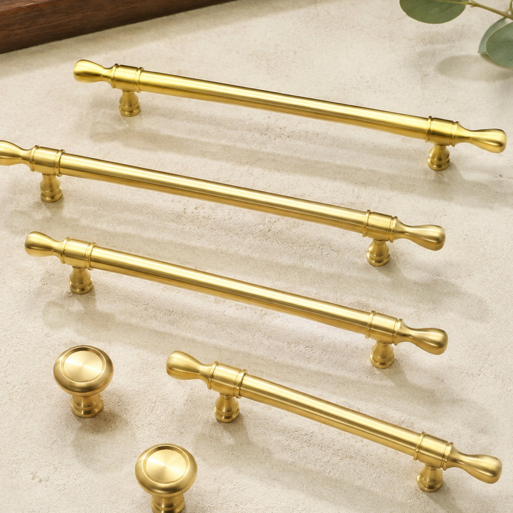 Solid Brass Cabinet Pull & Knob, Luxe – solid brass by VivaBrass (view 4)