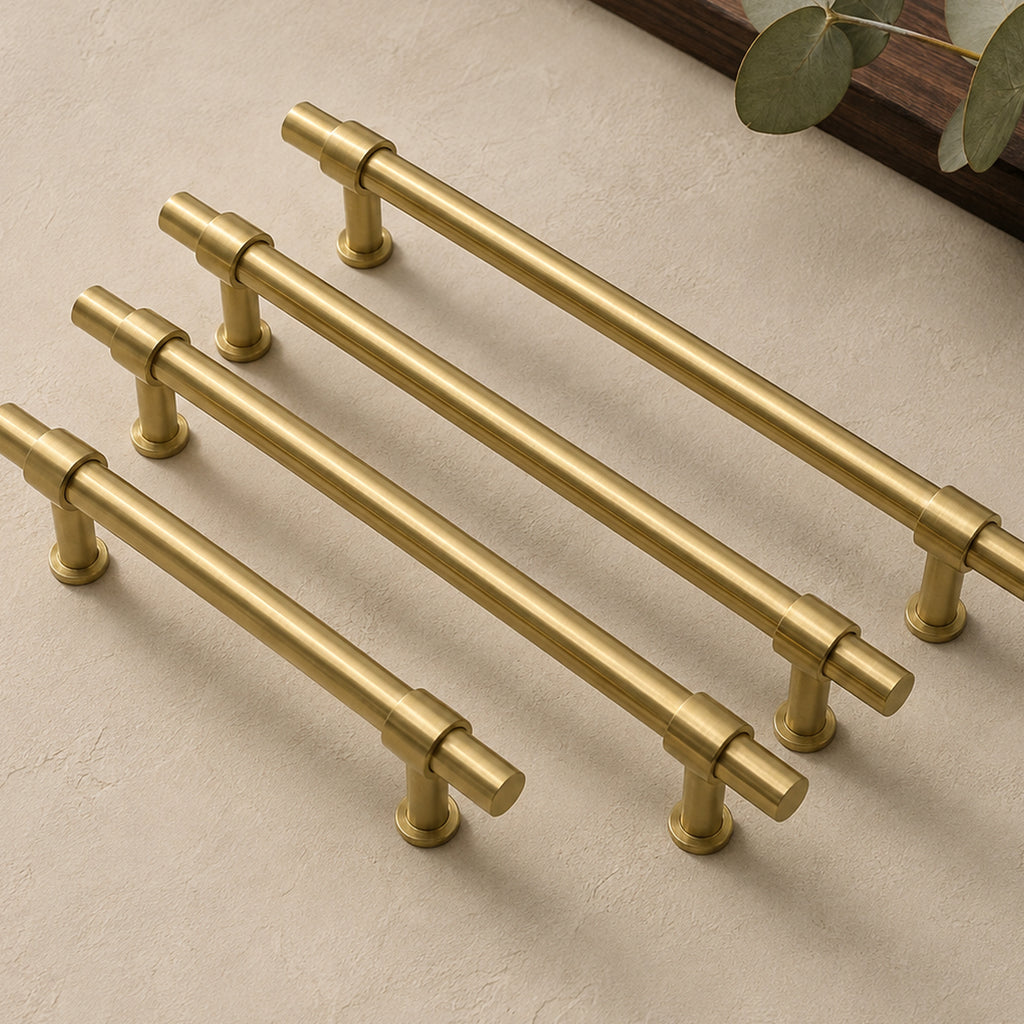 Solid Brass Cylinder Bar Pull, Minimal – solid brass by VivaBrass (view 4)