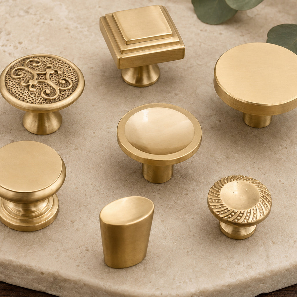 Solid Brass Single-Hole Knob – solid brass by VivaBrass (view 4)