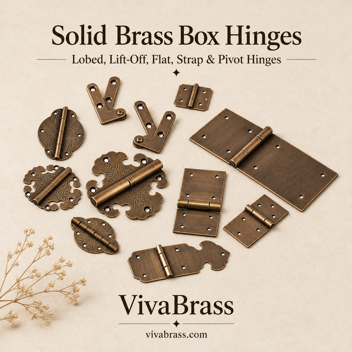 VivaBrass solid brass box hinge (1)