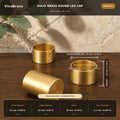 Solid Brass Leg Cap, Closed-End Ø25 × H20 (ID22) – solid brass by VivaBrass