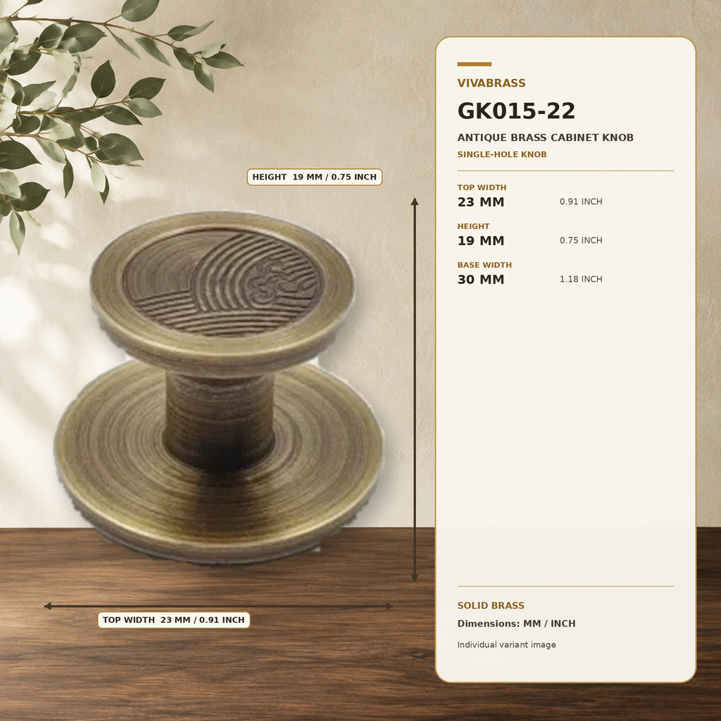 Solid Brass Cabinet Knob, Mid-Century 5517 Pattern – solid brass by VivaBrass
