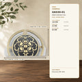 Solid Brass Peony Double-Door Pull, Chinoiserie 140mm Black Brass – solid brass by VivaBrass