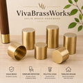 Solid Brass Furniture Leg Caps, Closed-End Ferrules for Wooden Tables, Chairs