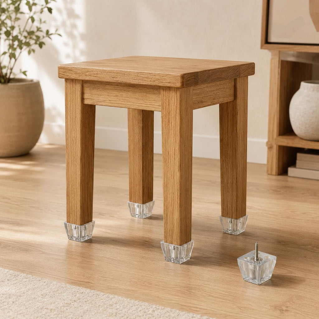 Clear Furniture Leg Risers with Screws, Height Extenders for Tables, Sofas