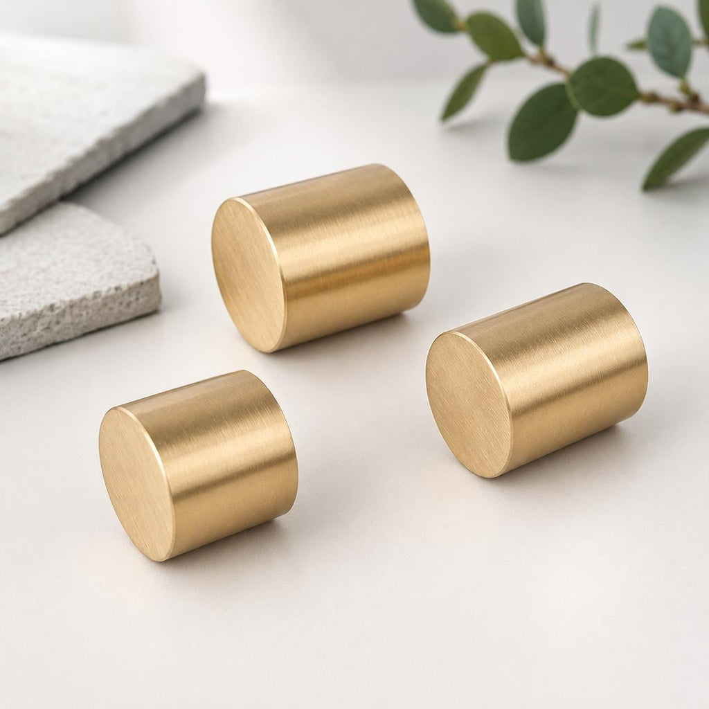 Solid Brass Furniture Leg Caps, Closed-End Ferrules for Wooden Tables, Chairs