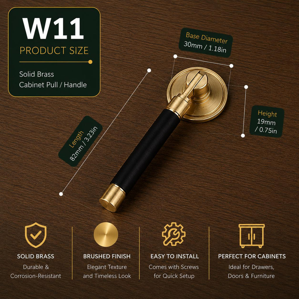Solid Brass Cabinet Pull Handle, Chinese Style Drawer Pull, Brushed Gold Dresser Knob