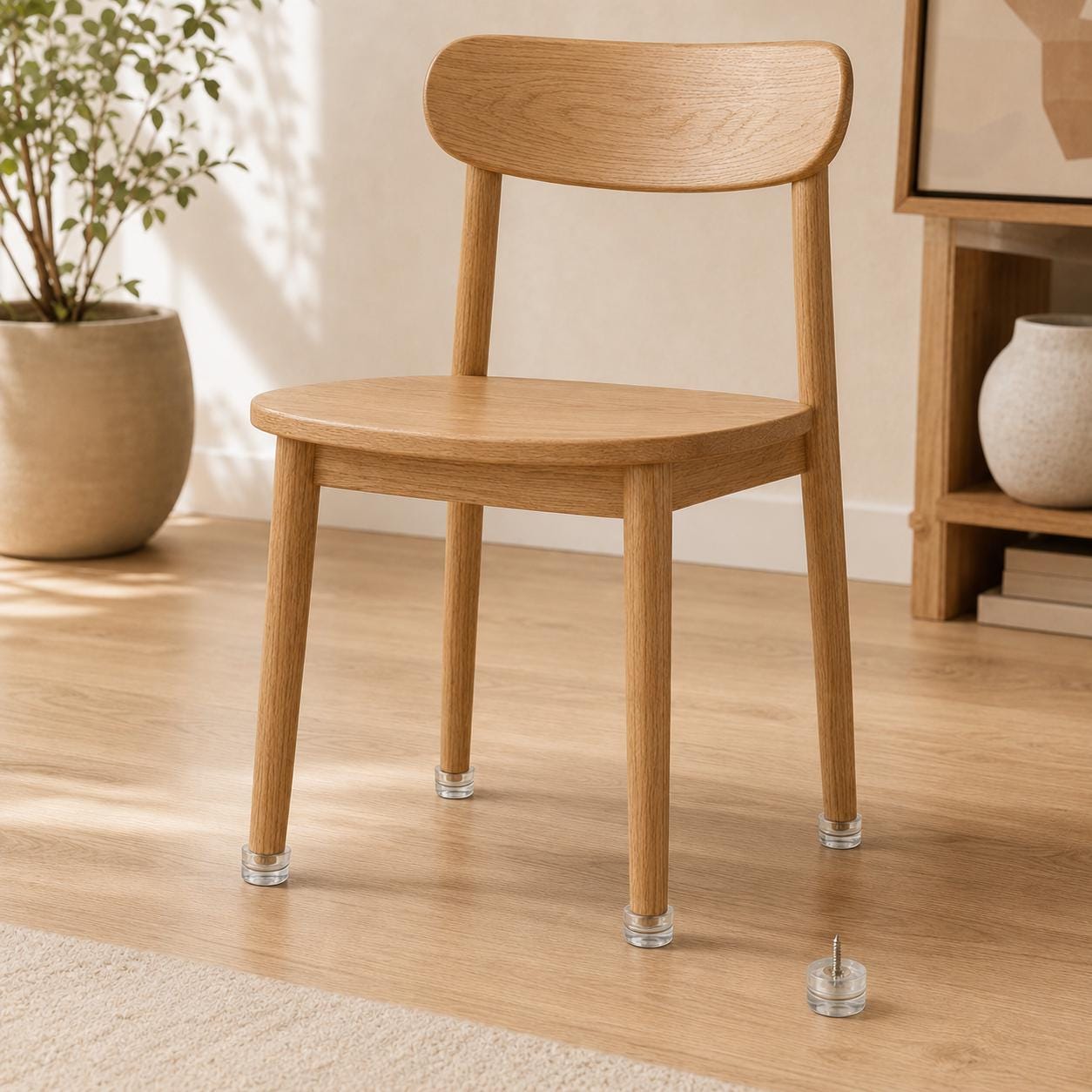 Clear Furniture Leg Risers with Screws, Height Extenders for Tables, Sofas