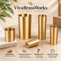 Solid Brass Tapered Furniture Leg Caps, Nordic Style Metal Feet Protectors