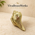 Solid Brass Conch Shell Cabinet Knob, Coastal Drawer Pull, Nautical Furniture Hardware