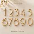 Solid Brass House Numbers, Gold Door Number, Hotel Room Sign, Modern Address Number