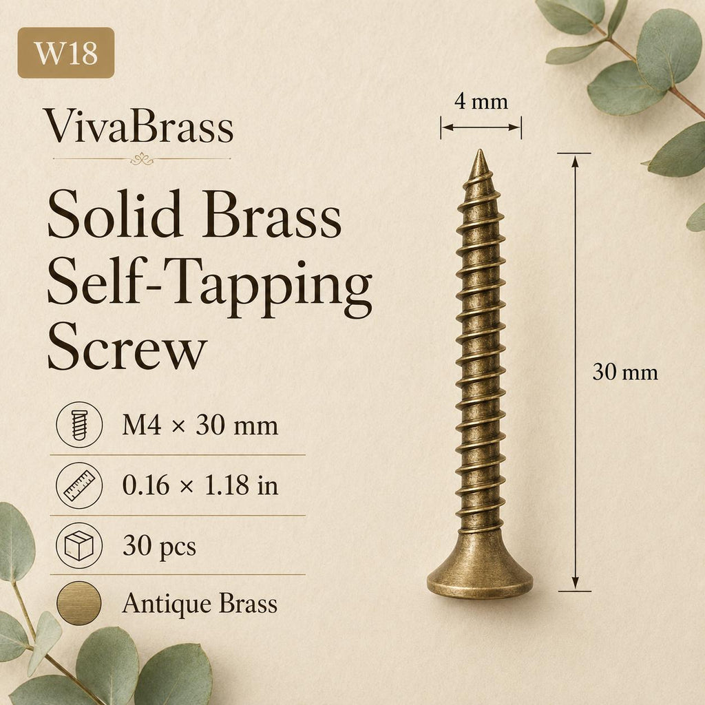 Solid Brass Countersunk Phillips Wood Screws, Furniture Hardware, M2.5-M4